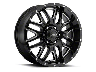 Ultra Wheels Hunter Gloss Black Milled 5-Lug Wheel; 18x9; 10mm Offset (05-11 Dakota)