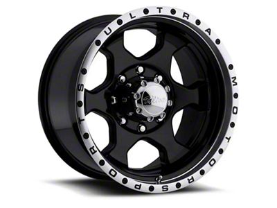 Ultra Wheels Rogue Gloss Black Machined 5-Lug Wheel; 17x8; 10mm Offset (05-11 Dakota)