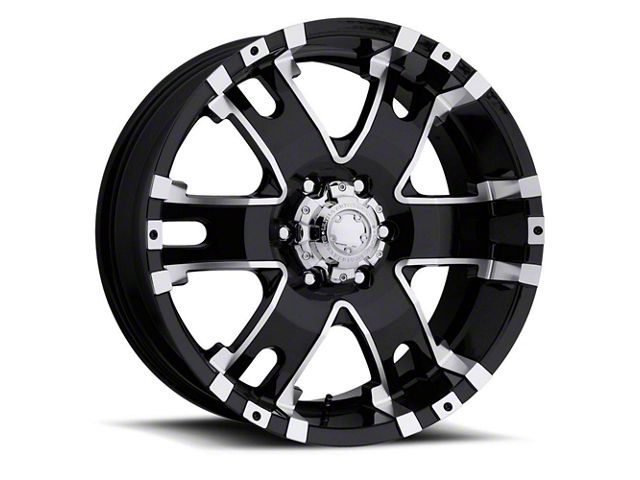 Ultra Wheels Baron Gloss Black with Diamond Cut Accents 8-Lug Wheel; 17x9; 12mm Offset (17-22 F-250 Super Duty)