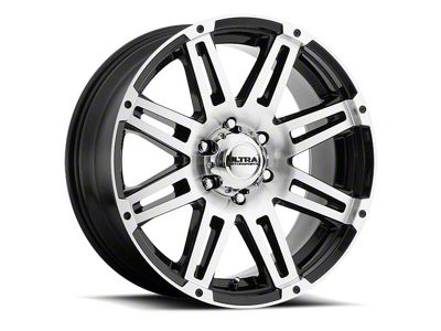 Ultra Wheels Machine Gloss Black with Diamond Cut Face 8-Lug Wheel; 18x9; 12mm Offset (17-22 F-250 Super Duty)