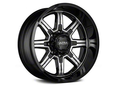 Ultra Wheels Menace Gloss Black with Diamond Cut Accents 8-Lug Wheel; 17x9; 12mm Offset (17-22 F-250 Super Duty)