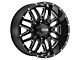 Ultra Wheels Hunter Gloss Black Milled 8-Lug Wheel; 17x9; 12mm Offset (06-08 RAM 1500 Mega Cab)