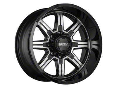 Ultra Wheels Menace Gloss Black Machined 8-Lug Wheel; 16x8; 10mm Offset (07-10 Sierra 2500 HD)