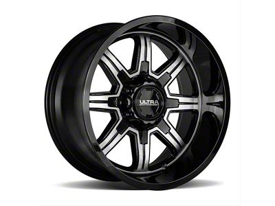Ultra Wheels Menace Gloss Black Machined 8-Lug Wheel; 16x8; -6mm Offset (07-10 Silverado 2500 HD)