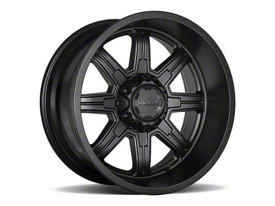 Ultra Wheels Menace Satin Black 8-Lug Wheel; 18x9; 12mm Offset (07-10 Silverado 3500 HD SRW)