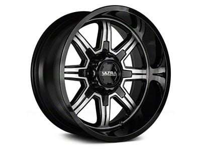 Ultra Wheels Menace Gloss Black with Diamond Cut Accents 6-Lug Wheel; 20x10; -25mm Offset (21-24 Tahoe)