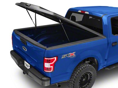 UnderCover Elite Hinged Tonneau Cover; Black Textured (15-20 F-150 w/ 5-1/2-Foot & 6-1/2-Foot Bed)