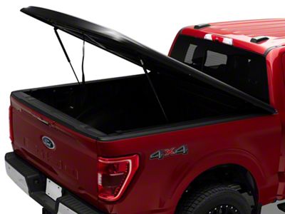 UnderCover SE Hinged Tonneau Cover; Black Textured (21-25 F-150 w/ 5-1/2-Foot & 6-1/2-Foot Bed)