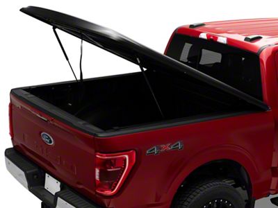 UnderCover SE Hinged Tonneau Cover; Black Textured (21-24 F-150 w/ 5-1/2-Foot & 6-1/2-Foot Bed)