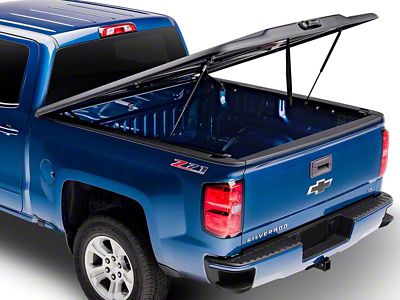 UnderCover Elite Hinged Tonneau Cover; Black Textured (20-24 Sierra 2500 HD w/ 6.90-Foot Standard Box)