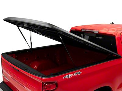 UnderCover SE Hinged Tonneau Cover; Black Textured (19-24 Silverado 1500 w/ 5.80-Foot Short & 6.50-Foot Standard Box)