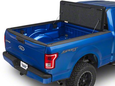 UnderCover Ultra Flex Tri-Fold Tonneau Cover; Black Textured (15-20 F-150)