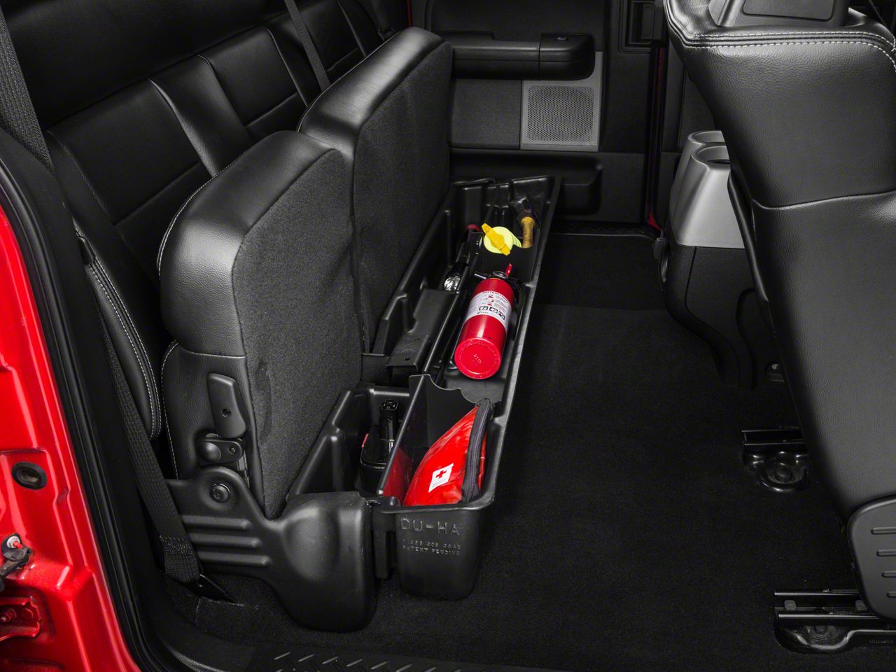 thumbnail interactive-video image 1 of Speed Daddy Rear Under Seat Storage Box For 2004-2008 Ford F150 Super Crew Cab 1 of 6
