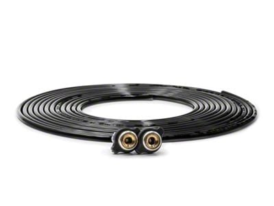 Up Down Air Replacement Tire Whip Hose Kit with 2 Quick Release Chucks; 288-Inch; Black