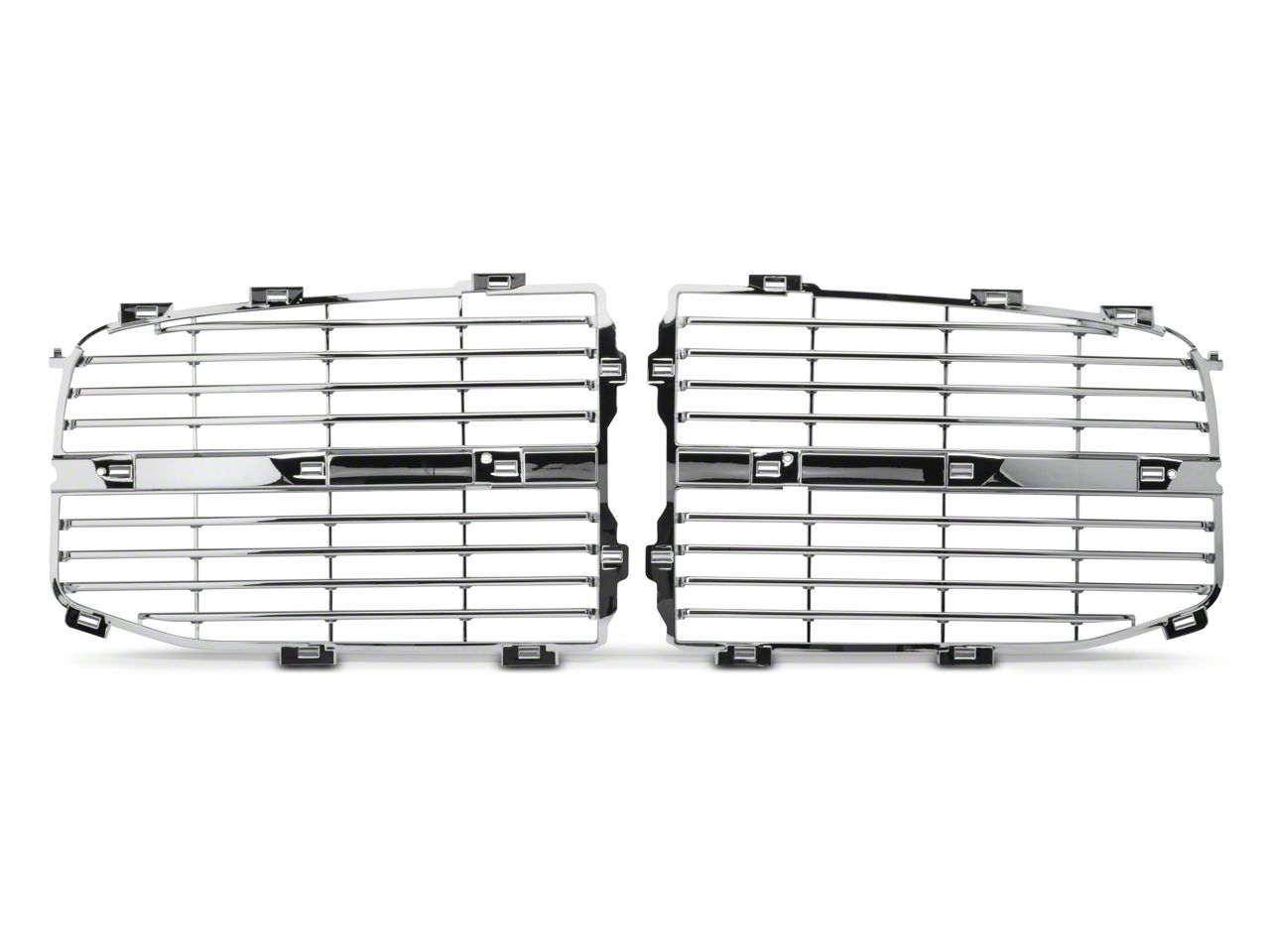 PartsFlow Front Chrome Shell W/Silver Insert Grill For 2011