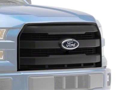 RedRock Upper Replacement Grille; Matte Black (15-17 F-150, Excluding Raptor)