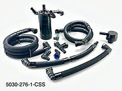 UPR Products Dual Valve Plug N Play Clean Side Oil Catch Can; Black (21-25 3.5L EcoBoost F-150)
