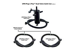 UPR Products Dual Valve Plug N Play Oil Catch Can; Black (15-20 2.7L/3.5L EcoBoost F-150)
