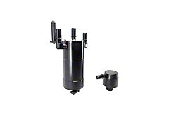 UPR Products Mega Oil Plug N Play Clean Side Oil Catch Can; Black (11-14 3.5L EcoBoost F-150)