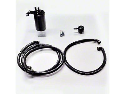 UPR Products Dual Valve Plug N Play Electronic Clean Side Oil Catch Can; Black (15-20 2.7L/3.5L EcoBoost F-150)