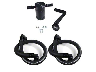 Plug N Play Oil Catch Can; Passenger Side; Black (10-14 6.2L F-150 Raptor; 15-20 2.7L/3.5L EcoBoost, 5.0L F-150)