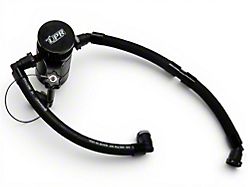 Pro Series Plug N Play Oil Catch Can with One Way Breather; Black (21-26 5.0L F-150; 23-26 F-150 Raptor R)