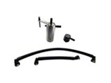 Single Valve Plug N Play Clean Side Oil Catch Can; Black (23-26 7.3L F-350 Super Duty w/ Dual Batteries)