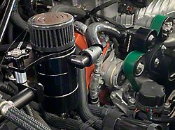 UPR Products Billet Oil Catch Can with Built-In One Way Breather; Black (21-24 RAM 1500 TRX)