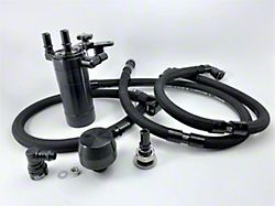 UPR Products Dual Valve Plug N Play Clean Side Oil Catch Can; Black (24-25 Ranger Raptor)