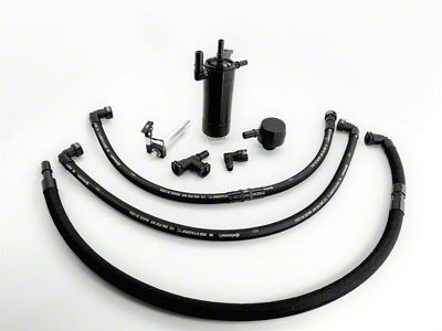 UPR Products Single Valve Plug N Play Clean Side Oil Catch Can; Black (19-Early 21 Ranger)