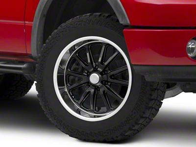 US Mag Rambler 6 Gloss Black with Diamond Cut Lip 6-Lug Wheel; 20x8; 1mm Offset (04-08 F-150)