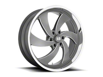 US Mag Desperado Anthracite Milled Diamond Cut Milled 6-Lug Wheel; 24x10; 25mm Offset (07-13 Silverado 1500)