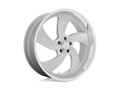 US Mag Desperado Silver Brushed Face Milled Diamond Cut Milled 6-Lug Wheel; Right Directional; 22x10; 25mm Offset (07-13 Silverado 1500)