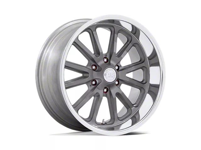 US Mag Rambler 6 Matte Gunmetal with Diamond Cut Lip 6-Lug Wheel; 20x8; 1mm Offset (07-13 Silverado 1500)