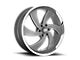 US Mag Desperado Anthracite Milled Diamond Cut Milled 6-Lug Wheel; 24x9; 25mm Offset (14-18 Sierra 1500)