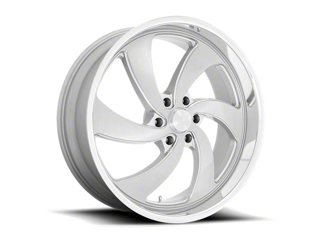 US Mag Desperado Silver Brushed Face Milled Diamond Cut Milled 6-Lug Wheel; 24x10; 25mm Offset (14-18 Sierra 1500)