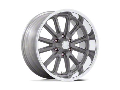 US Mag Rambler 6 Matte Gunmetal with Diamond Cut Lip 6-Lug Wheel; 20x8; 1mm Offset (14-18 Silverado 1500)