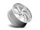 US Mag Desperado Silver Brushed Face Milled Diamond Cut Milled 6-Lug Wheel; 24x10; 25mm Offset (15-20 F-150)