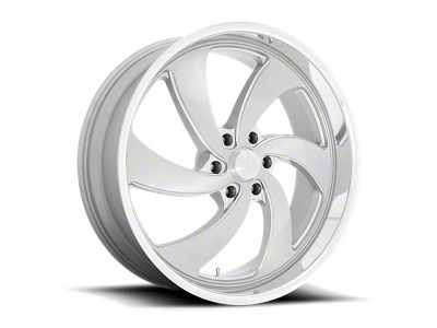 US Mag Desperado Silver Brushed Face Milled Diamond Cut Milled 6-Lug Wheel; 24x9; 25mm Offset (19-25 RAM 1500)