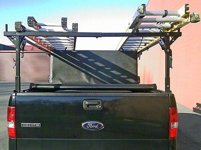 US Rack Stake Pocket Truck Rack for Tonneau Covers; Black (04-24 F-150 Styleside)