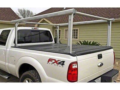 US Rack Schooner Rack with Wide Legs; Brushed (04-24 Sierra 1500 w/ 5.80-Foot Short Box)