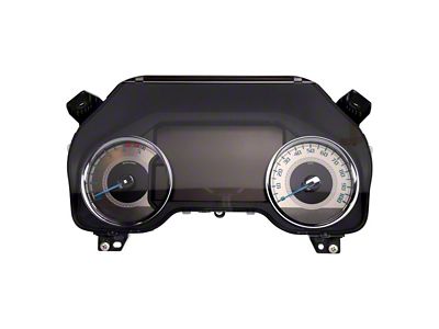 US Speedo Stainless Edition Gauge Face; MPH; Teal (17-22 6.7L Powerstroke F-250 Super Duty)
