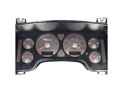 US Speedo Stainless Edition Gauge Face; MPH; Red (02-05 RAM 1500)