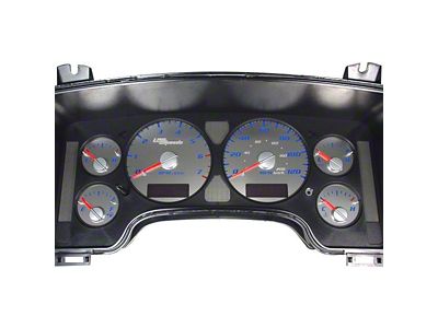 US Speedo Stainless Edition Gauge Face; MPH; Blue (03-05 RAM 2500, Excluding Diesel)