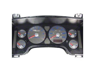 US Speedo Stainless Edition Gauge Face; MPH; Blue (2006 RAM 2500, Excluding Diesel)