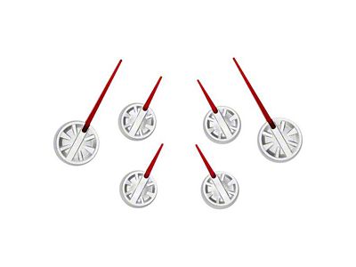 US Speedo Gauge Needles; Satin Hub/Red Pointer (03-05 RAM 3500)