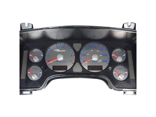US Speedo Stainless Edition Gauge Face; MPH; Blue (03-05 RAM 3500, Excluding Diesel)