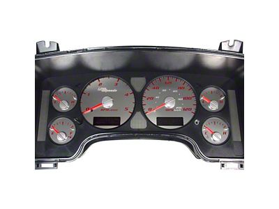 US Speedo Stainless Edition Gauge Face; MPH; Red (03-05 5.9L RAM 3500)