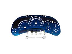 US Speedo Aqua Edition Gauge Face; MPH (2006 Sierra 1500 w/ Transmission Temperature Gauge)