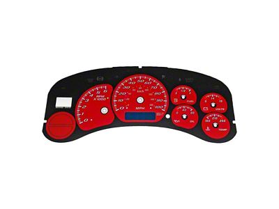 US Speedo Daytona Edition Gauge Face; MPH; Red (99-02 Sierra 1500)